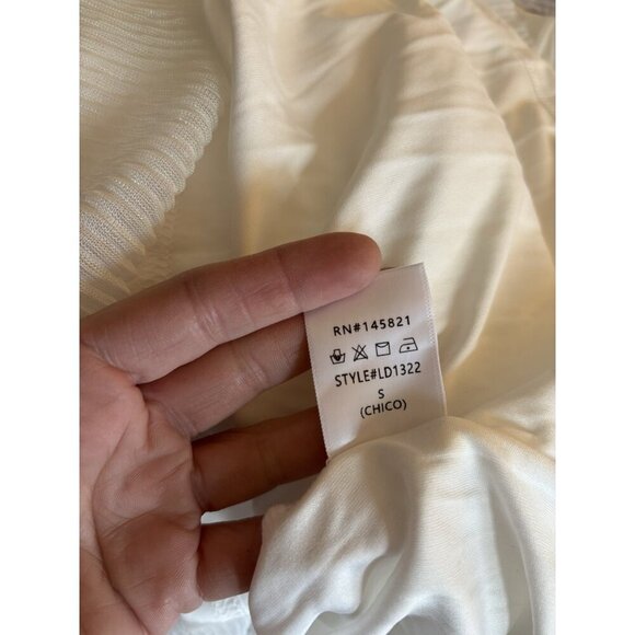 Baltic Born Devlyn Pleated Ivory Dress Maxi Women's Size Small NEW Wedding - Picture 12 of 16